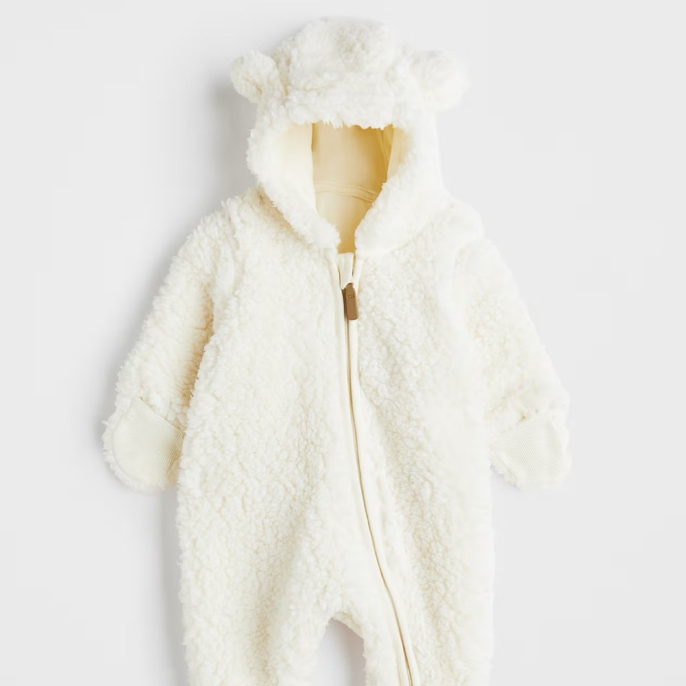 Cozy Cream Baby Bear Onesie
